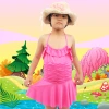 New Korean princess one-piece swimming suits for children, girls, middle and older kids, baby ballet dress style swimsuits details Picture